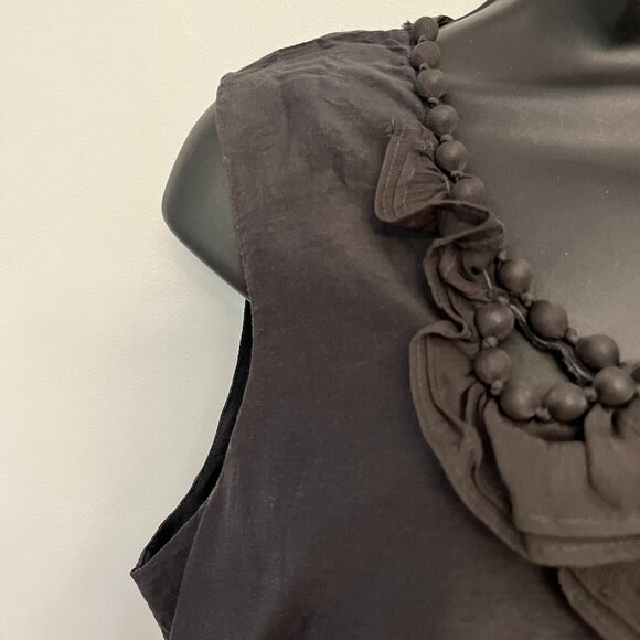 Banana Republic Black Silk Blend Tailored Blouse, Size 14 - Picture 4 of 12